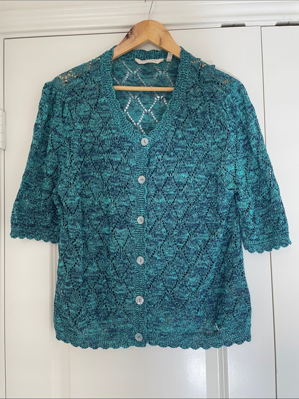 Soft Surroundings  Lace Knit Button-Front Women’s cardigan. Grandmacore L